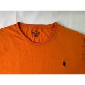 Polo Ralph Lauren Mens Size XL Orange Custom Slim Fit Crew Neck Pony T Shirt